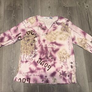 Lee Purple and Cream Top